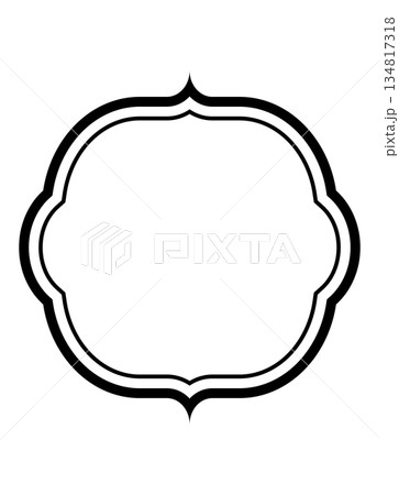 黒のシンプルフレーム 134817318