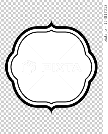 黒のシンプルフレーム 134817318