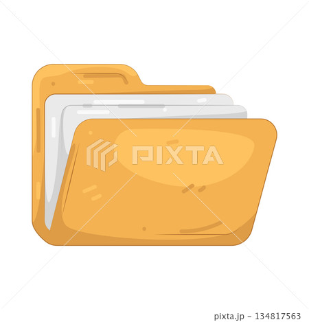 Illustration of open folder Illustration of open folder 134817563