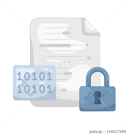Illustration of locked file Illustration of locked file 134817589