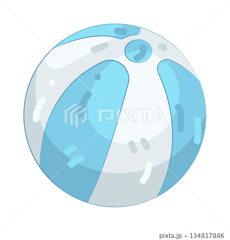 Illustration of beach ball 134817886