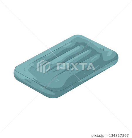Illustration of inflatable swimming mattress 134817897