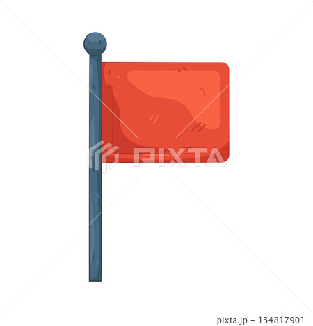 Illustration of red flag Illustration of red flag 134817901