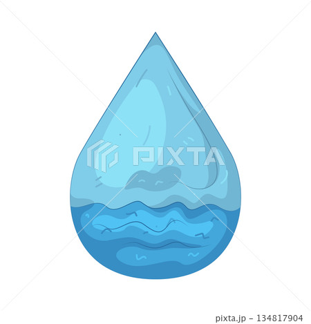 Illustration of water drop 134817904
