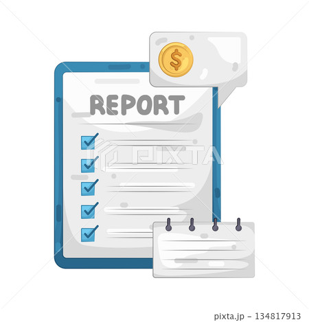 Illustration of accounting report  134817913