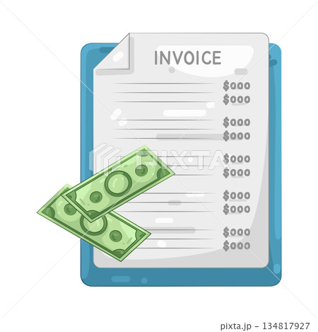 Illustration of invoice Illustration of invoice 134817927
