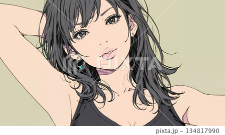 舌をちょっと出して（てへぺろ風）おどけている若い女性