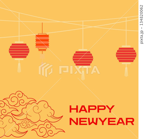 chinese new year with chinese lantern and lantern 134820062