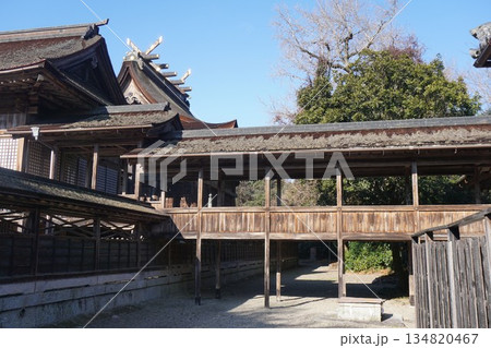 岡山県津山市一宮にある神社「中山神社」：渡り廊下 134820467