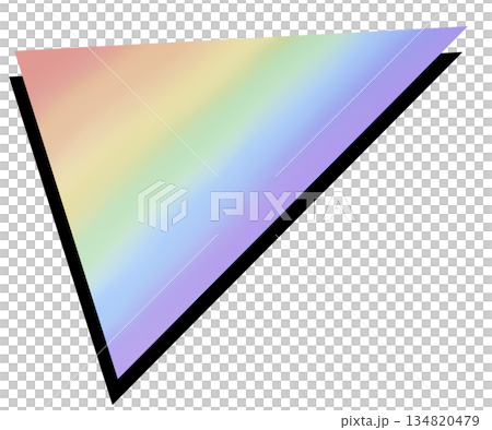 Simple rainbow color abstract colorful triangle material 134820479
