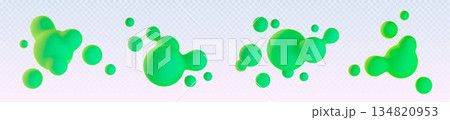 3D blob shapes with liquid gradient effect 3D blob shapes with liquid gradient effect 134820953