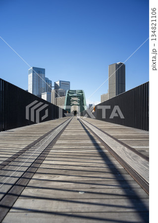 遊歩道となった豊洲「晴海橋梁 (旧晴海鉄道橋) 」　2025年12月 134821106