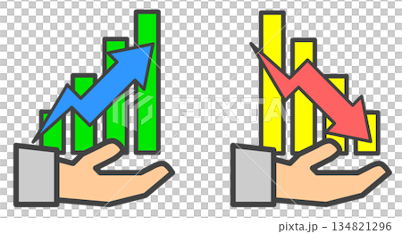 Illustration of growing and increasing assets through stock investment and trading Illustration of growing and increasing assets through stock investment and trading 134821296