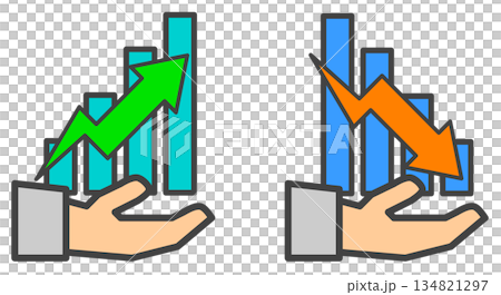 透過股票投資和交易實現資產成長和增加的圖示 134821297