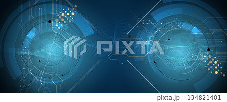 Abstract matrix simulation technology and...のイラスト素材 [134821401] - PIXTA