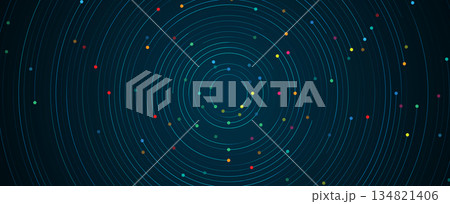 Abstract matrix simulation technology and...のイラスト素材 [134821406] - PIXTA