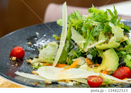 salad with lettuce and fresh vegetables salad with lettuce and fresh vegetables 134822523