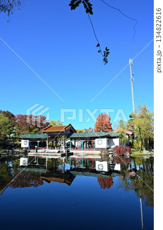 秋の天寿園で見られる中国庭園の風景(新潟県新潟市) 秋の天寿園で見られる中国庭園の風景(新潟県新潟市) 134822616
