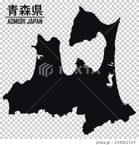 日本のベクターイラスト地図素材:青森県全体地図 日本のベクターイラスト地図素材:青森県全体地図 134822724