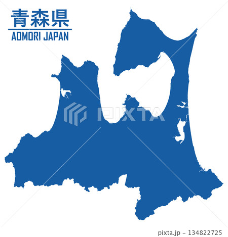 日本のベクターイラスト地図素材：青森県全体地図 134822725