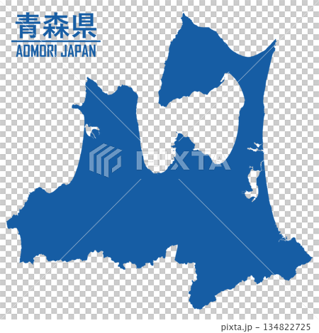 日本のベクターイラスト地図素材：青森県全体地図 134822725