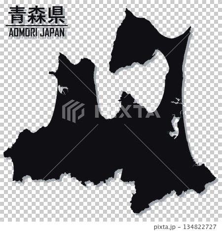 日本のベクターイラスト地図素材：青森県全体地図 134822727