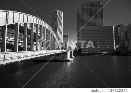 快晴の勝鬨橋 東京都中央区 快晴の勝鬨橋 東京都中央区 134822843