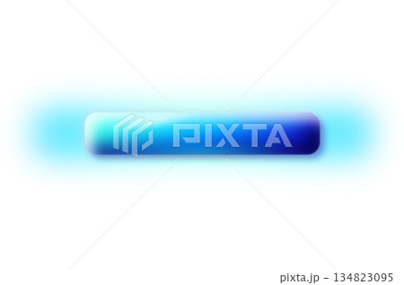 青い光の長方形ボタン 134823095