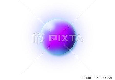 光る紫色の玉 134823096