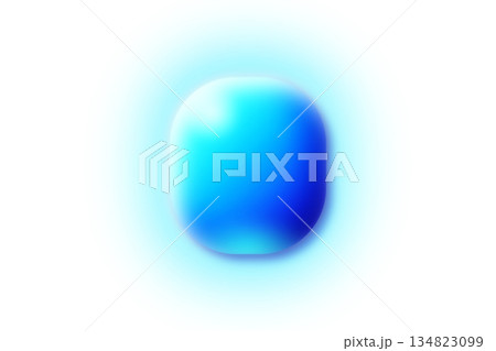 青い光る丸い物体 134823099