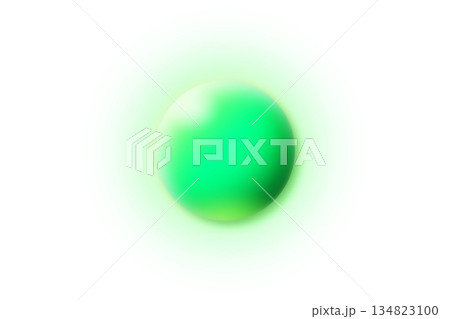 緑色の光る球体 緑色の光る球体 134823100