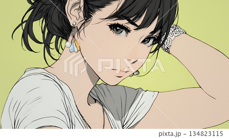 疑問や心配事、不快感、不満などを感じを感じて眉を潜めている若い女性