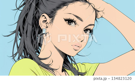 疑問や心配事、不快感、不満などを感じを感じて眉を潜めている若い女性