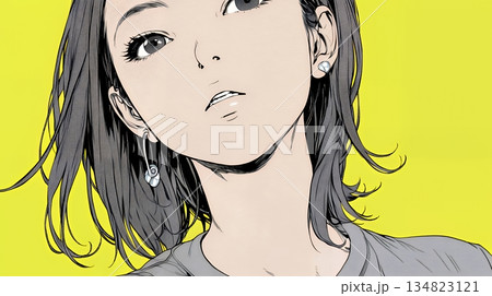 疑問や心配事、不快感、不満などを感じを感じて眉を潜めている若い女性