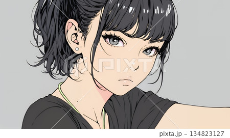 疑問や心配事、不快感、不満などを感じを感じて眉を潜めている若い女性