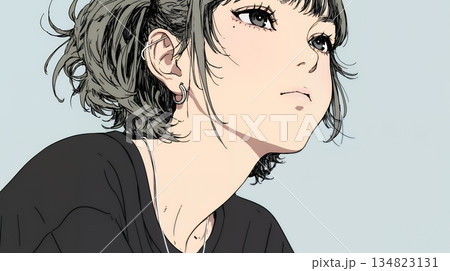 疑問や心配事、不快感、不満などを感じを感じて眉を潜めている若い女性