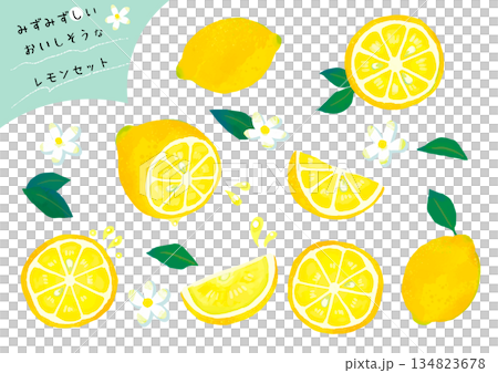 Juicy and delicious lemon set Juicy and delicious lemon set 134823678