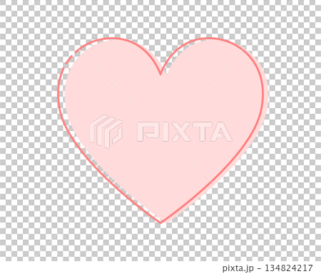 粉紅色的心形圖標 粉紅色的心形圖標 134824217