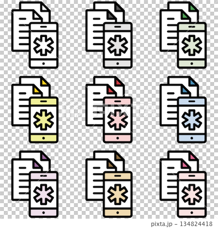 插圖圖示素材集:醫療文件275 插圖圖示素材集:醫療文件275 134824418