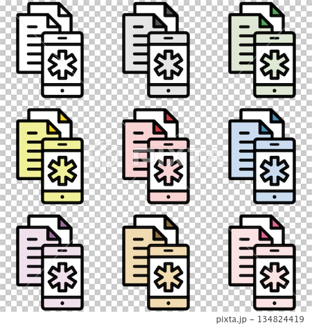 插圖圖示素材集:醫療文件276 插圖圖示素材集:醫療文件276 134824419