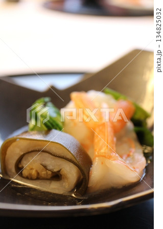 日本料理 平目の昆布締めと牡丹海老 日本料理 平目の昆布締めと牡丹海老 134825032