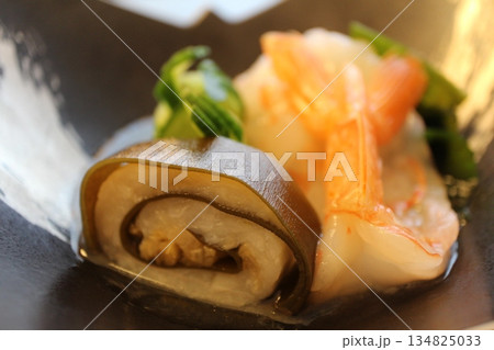日本料理 平目の昆布締めと牡丹海老 日本料理 平目の昆布締めと牡丹海老 134825033