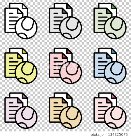 插圖圖示素材集:網球檔案 298 插圖圖示素材集:網球檔案 298 134825076