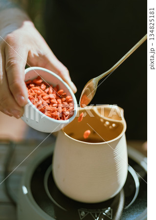 Making cup of tea  134825181
