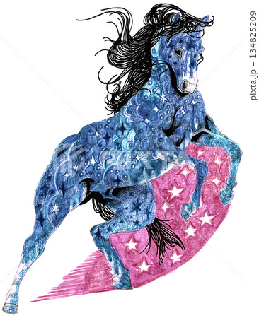 跳ねる馬 134825209