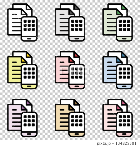 Illustration icon material: Smartphone file 034 Illustration icon material: Smartphone file 034 134825581