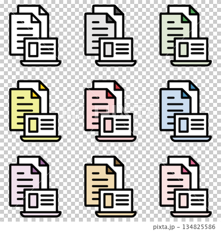 插圖圖示素材：筆記型電腦檔案039 134825586