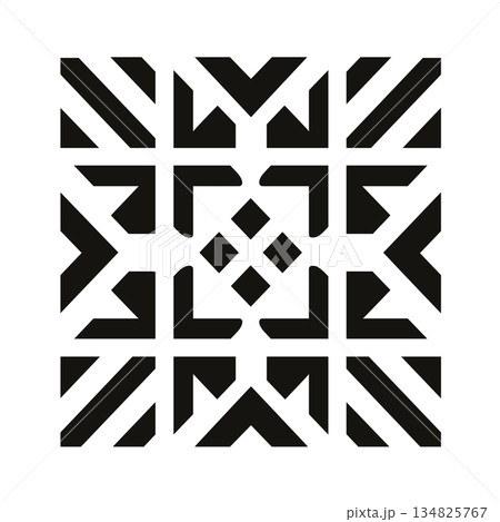 Geometric pattern made up of lines, arrows, and squares on white Geometric pattern made up of lines, arrows, and squares on white 134825767