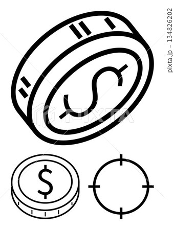 Financial planning, investment, budgeting, monetary growth, wealth management, currency systems. a coin with a dollar sign and a target. Financial planning and investment concept Financial planning, investment, budgeting, monetary growth, wealth management, currency systems. a coin with a dollar sign and a target. Financial planning and investment concept 134826202