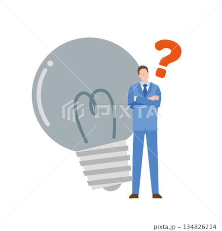 アイデアが浮かばない男性 134826214